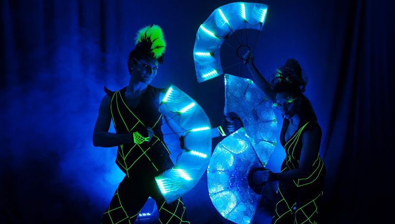 UV-Lichtshow mit LED und Glow-Show